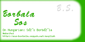 borbala sos business card